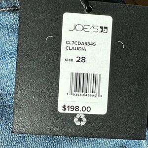 NWT Joe’s Jeans THE LARA mid rise cigarette jeans, size 28. Claudia Wash.